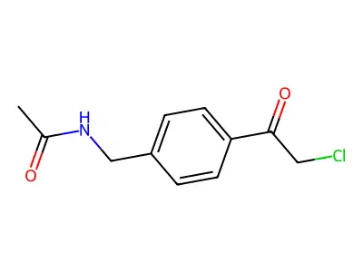 N-((4-(2-chloroacetyl)phenyl)methyl)acetamide structure