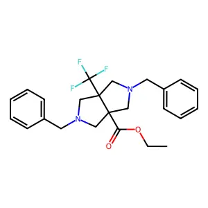 ethyl (3as,6as)-2,5-dibenzyl-6a-(trifluoromethyl)-octahydropyrrolo[3,4-c]pyrrole-3a-carboxylate structure