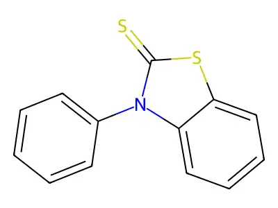 3-Phenylbenzothiazoline-2-thione structure