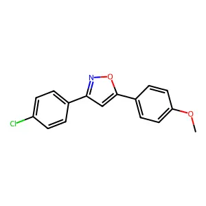 3-(4-Chlorophenyl)-5-(4-methoxyphenyl)-1,2-oxazole structure