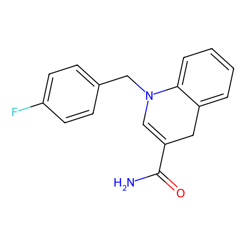 1-(4-Fluorobenzyl)-1,4-dihydroquinoline-3-carboxamide structure