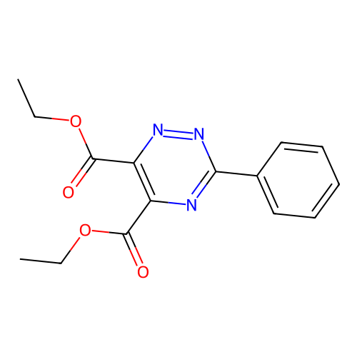 Diethyl 3-phenyl-1,2,4-triazine-5,6-dicarboxylate structure