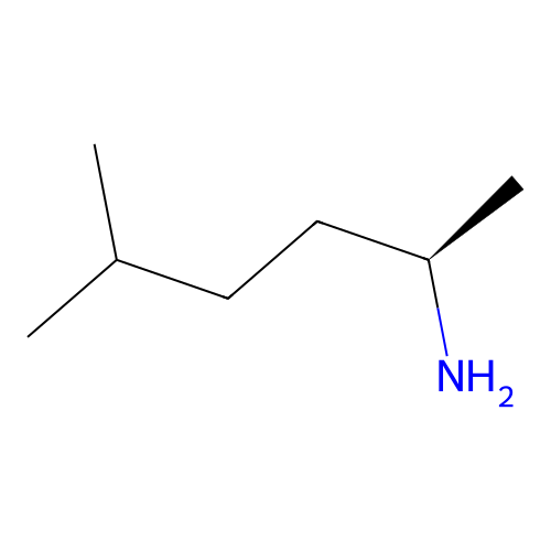 (2R)-5-methylhexan-2-amine structure