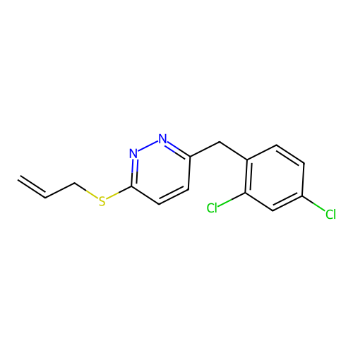 3-(Allylsulfanyl)-6-(2,4-dichlorobenzyl)pyridazine structure