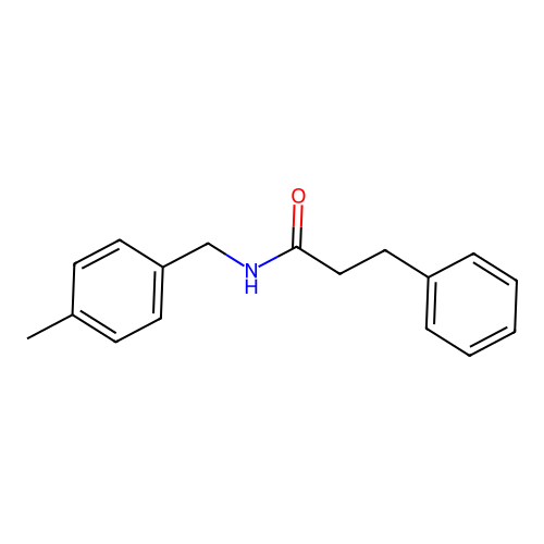 N-[(4-methylphenyl)methyl]-3-phenylpropanamide structure