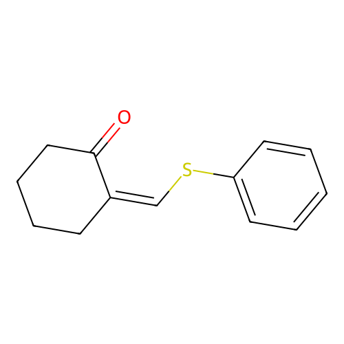Cyclohexanone, 2-[(phenylthio)methylene]-, (Z)- structure