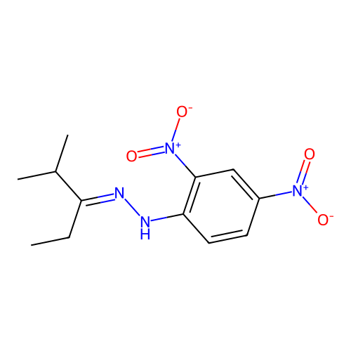 N-[(E)-2-methylpentan-3-ylideneamino]-2,4-dinitroaniline structure