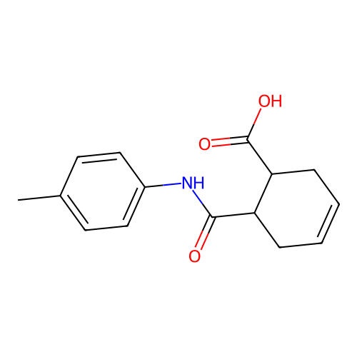 6-[(4-Methylphenyl)carbamoyl]cyclohex-3-ene-1-carboxylic acid structure