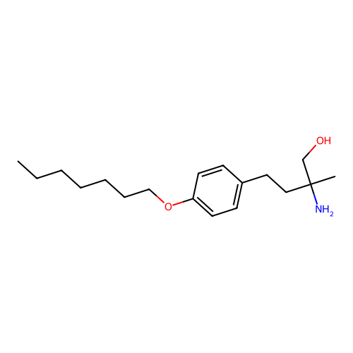 2-Amino-4-(4-heptyloxyphenyl)-2-methylbutanol structure