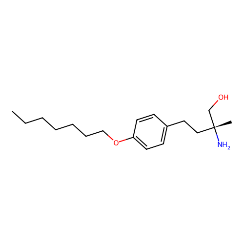 (2R)-2-amino-4-(4-heptoxyphenyl)-2-methylbutan-1-ol structure
