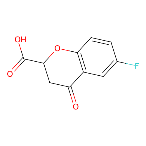 6-fluoro-4-oxo-3,4-dihydro-2H-1-benzopyran-2-carboxylic acid structure