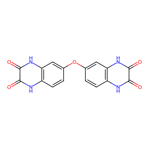 6-[(2,3-Dioxo-1,4-dihydroquinoxalin-6-yl)oxy]-1,4-dihydroquinoxaline-2,3-dione structure