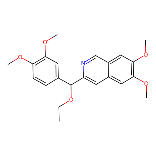 Isoquinoline, 3-(alpha-ethoxyveratryl)-6,7-dimethoxy- structure