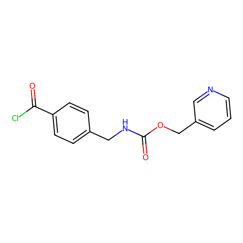 3-Pyridinylmethyl N-[[4-(chlorocarbonyl)phenyl]methyl]carbamate structure