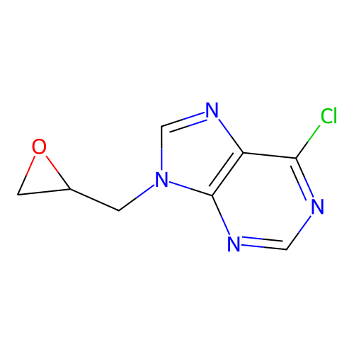 6-Chloro-9-(oxiran-2-ylmethyl)purine structure