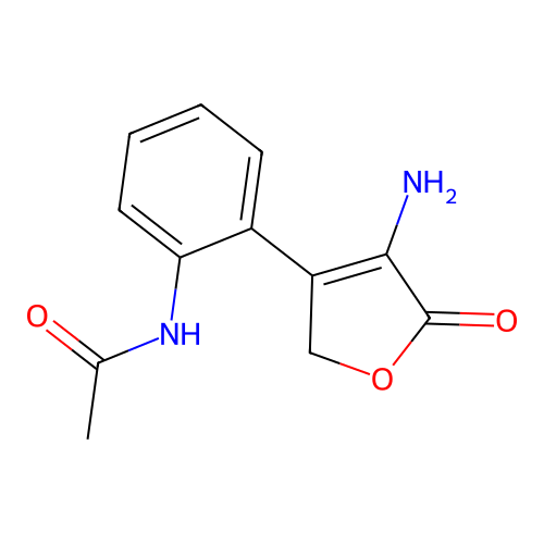 N-[2-(4-amino-5-oxo-2H-furan-3-yl)phenyl]acetamide structure