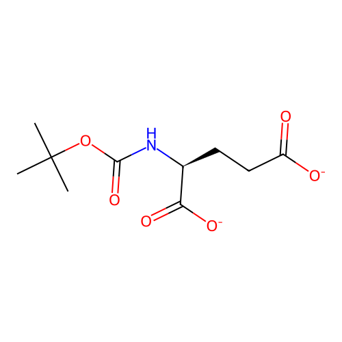 (2S)-2-[(2-methylpropan-2-yl)oxycarbonylamino]pentanedioate structure