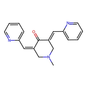 4-Piperidinone, 1-methyl-3,5-bis(2-pyridinylmethylene)- structure
