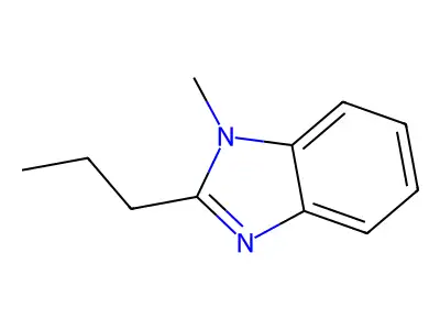 1-methyl-2-propyl-1H-1,3-benzodiazole structure