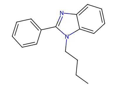 1-N-Butyl-2-phenylbenzimidazole structure