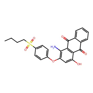 1-Amino-2-(4-(Butylsulfonyl)phenoxy)-4-hydroxyanthracene-9,10-dione structure