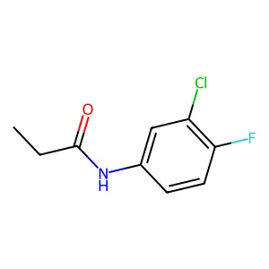 N-(3-chloro-4-fluorophenyl)propanamide structure