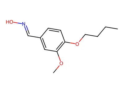 N-[(4-butoxy-3-methoxyphenyl)methylidene]hydroxylamine structure