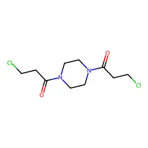 N,N'-Bis(3-chloropropionyl)piperazine structure