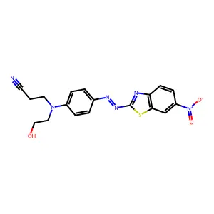 3-(N-(2-Hydroxyethyl)-p-((6-nitrobenzothiazol-2-yl)azo)anilino)propiononitrile structure