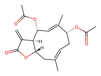 Chamissonin diacetate structure