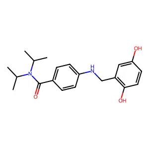 4-((2,5-Dihydroxybenzyl)amino)-N,N-diisopropylbenzamide structure