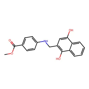 Methyl 4-[(1,4-dihydroxy-2-naphthyl)methylamino]benzoate structure