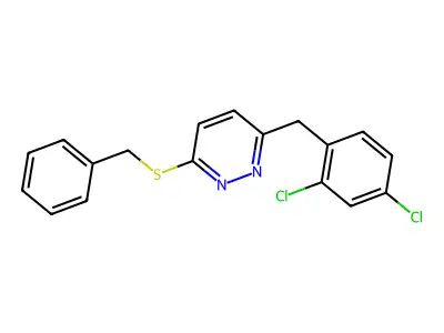 3-(Benzylsulfanyl)-6-(2,4-dichlorobenzyl)pyridazine structure