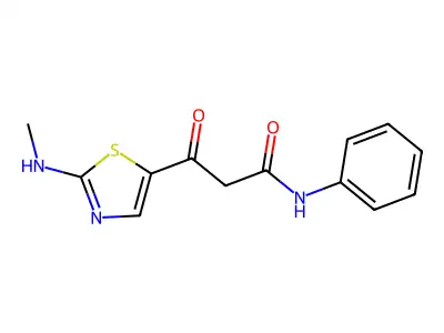 3-[2-(methylamino)-1,3-thiazol-5-yl]-3-oxo-N-phenylpropanamide structure