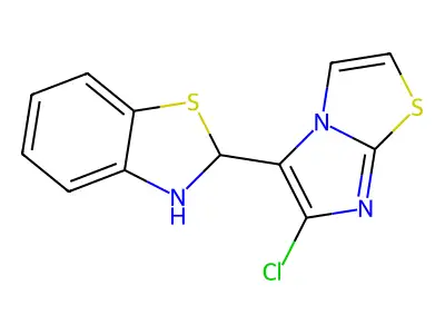 2-(6-Chloroimidazo[2,1-b][1,3]thiazol-5-yl)-2,3-dihydro-1,3-benzothiazole structure