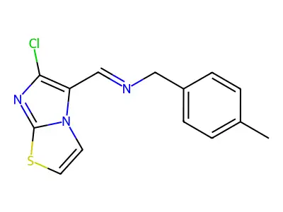 N-[(6-chloroimidazo[2,1-b][1,3]thiazol-5-yl)methylene](4-methylphenyl)methanamine structure