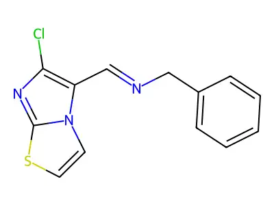 N-[(6-chloroimidazo[2,1-b][1,3]thiazol-5-yl)methylene](phenyl)methanamine structure
