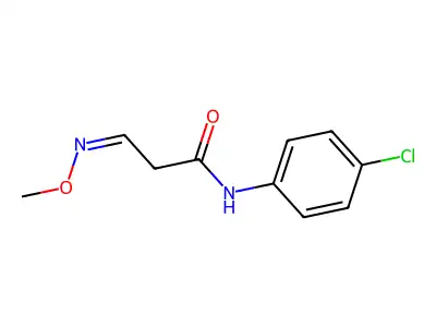 N-(4-chlorophenyl)-3-(methoxyimino)propanamide structure
