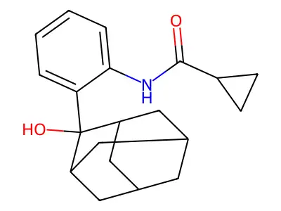 N-[2-(2-hydroxy-2-adamantyl)phenyl]cyclopropanecarboxamide structure
