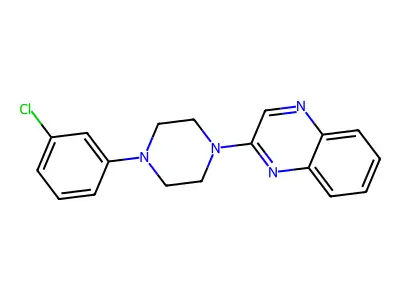 2-[4-(3-Chlorophenyl)piperazin-1-yl]quinoxaline structure