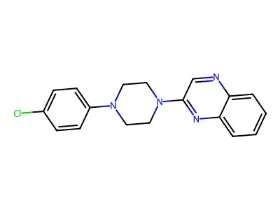 2-[4-(4-Chlorophenyl)piperazin-1-yl]quinoxaline structure