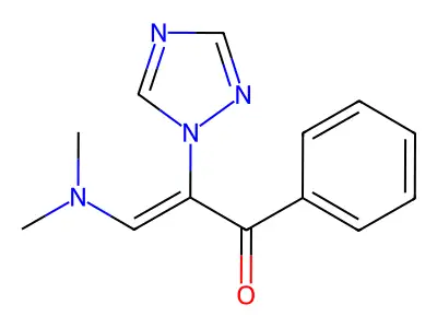 3-(dimethylamino)-1-phenyl-2-(1H-1,2,4-triazol-1-yl)-2-propen-1-one structure