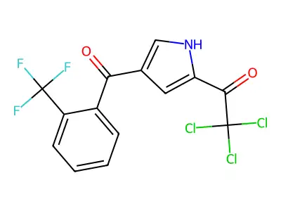 2,2,2-trichloro-1-{4-[2-(trifluoromethyl)benzoyl]-1H-pyrrol-2-yl}-1-ethanone structure