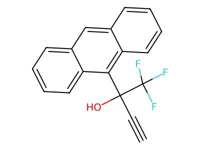 2-(9-Anthryl)-1,1,1-trifluorobut-3-yn-2-ol structure