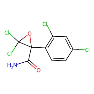 3,3-Dichloro-2-(2,4-dichlorophenyl)oxirane-2-carboximidic acid structure