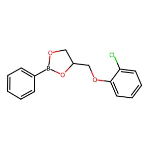 Benzeneboronic acid, cyclic ((o-chlorophenoxy)methyl)ethylene ester structure