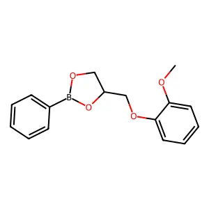 Benzeneboronic acid, cyclic ((o-methoxyphenoxy)methyl)ethylene ester structure