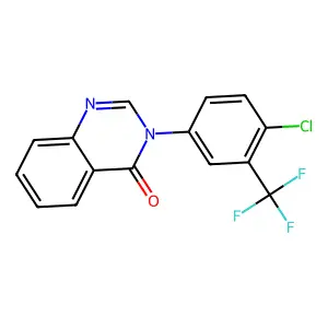 3-[4-Chloro-3-(trifluoromethyl)phenyl]quinazolin-4-one structure