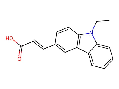 3-(9-ethylcarbazol-3-yl)prop-2-enoic Acid structure