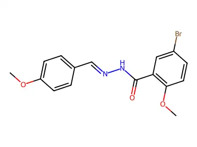 5-Bromo-2-methoxybenzoic acid 2-[(4-methoxyphenyl)methylene]hydrazide structure